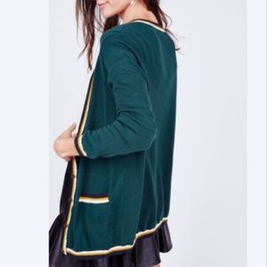 Sanctuary preppy green cardigan